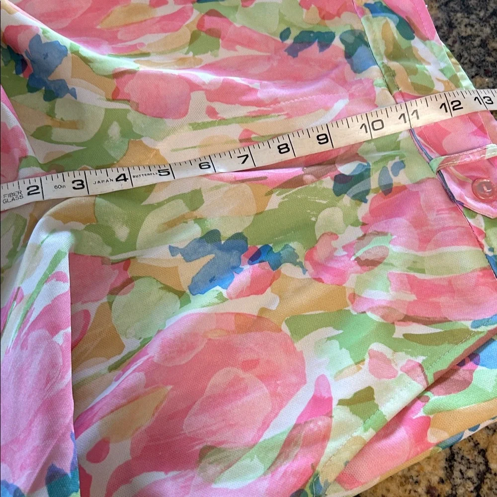 70’s Najla New York floral watercolor pantsuit - Picture 8 of 12